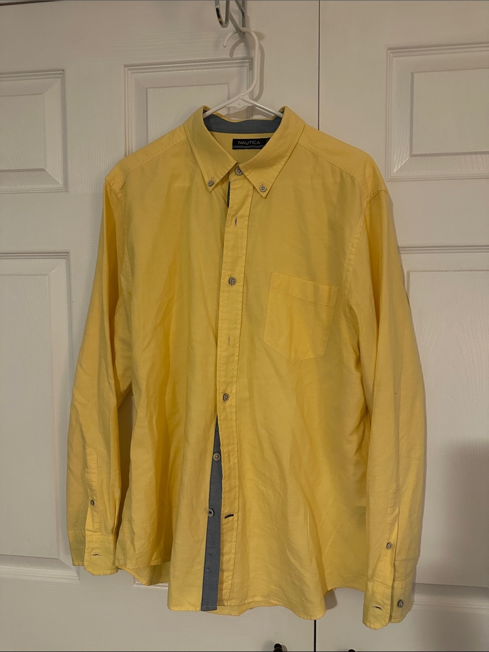Nautica Men’s Yellow Button-Down Shirt